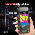 BSIDE Thermal Imaging Camera Multimeter 320×320 Resolution with 20000 Words Multimeter Function 3.98'' Touchscreen 25Hz Infrared Thermal Camera (-20-550℃) 15 Thermal Palettes TRMS Auto-Ranging Tester
