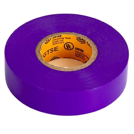 GTSE Purple Electrical Tape, 10 Rolls – Waterproof, Industrial Grade Vinyl, 3/4 in x 66ft– Strong Self-Adhesive PVC Electric Tape for Wire Insulation, 7 Mil, 600V – UL/CSA Listed