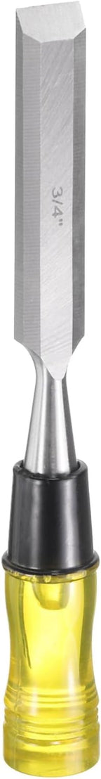 HARFINGTON Wood Chisel 3/4" CRV Steel Beveled Edge Blade PVC High Impact Handle Woodworking Hand Tool with Caps for Carving Furniture Making Carpentry Tool