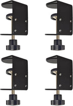 Small C Clamps 2 Inch with 4 Small Holes in the Back, 4-Pack Adjustable Desk C-Clamp for Range 0.39"~2", Versatile Clamp for Brake, Parts Assembly, Fastening, Welding, Woodwork, Metal Work