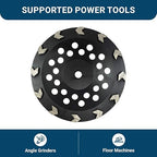 Benchmark Abrasives 7 Inch Concrete Grinding Wheel Arrow Type Diamond Cup Wheel with 5/8"-11 Arbor Hole for Masonry, Natural Stone, Concrete Grinding Wheel - Angle Grinder Attachments (7”)