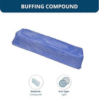 Benchmark Abrasives Buffing Compound for Polishing Removing Scratches Edge Finishing Cleaning for Non-Ferrous Metals Plastics Synthetic Materials, 1 Pound Bar (Blue Plastic)