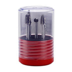 BHA Tungsten Carbide Burr Die Grinder Rotary Tool Bit Set for Metal Contouring and Deburring, Double Cut with 1/4” Shank - 5 Pieces