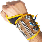 BINYATOOLS Magnetic Wristband -Coyote Brown- With Super Strong Magnets Holds Screws, Nails, Drill Bit Unique Wrist Support Design Cool Handy Gadget Gifts for Fathers, Boyfriends, Handyman, Electrician