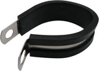 1" Cable Clamp Stainless Steel Rubber Cushioned Insulated Metal Clamp, Tube Holder for Tube, Pipe or Wire Cord Installation (12 Pack)