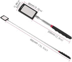 Telescoping inspection mirror with LED lights，Flexible Claw Grabber Tool Magnetic 4 Claw Picker. Combination tool set. Easy to extendable observe and grab the items in the gap picker upper grabber
