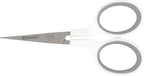 Westcott 4" Embroidery Scissors with Straight Titanium-Bonded Blades for Crafting, Sewing & More (White/Gray)