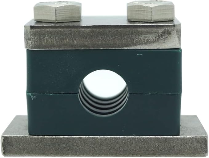 3/4" Tubeclo Heavy Series Group 4 Pipe Clamp, Polypropylene with Galv Plated Steel Hardware, Weld Mounting