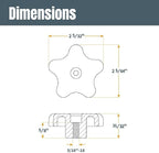 POWERTEC Toggle Clamp and T Track Knob Kit Woodworking Tools for T Track | 4PK, 300 lbs Holding Capacity, 201B Quick Release Horizontal Clamps & Set of 16 T Track Bolts and knobs (72116)
