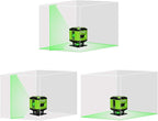 Floor Laser Level for Tile, Huepar 360° Self Leveling Laser Square Level Tile Laying (±1/13 in. at 33 ft) - Floor Laser for Tile Installation/Floor Alignment/Wallpaper - FL360G
