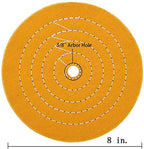 SCOTTCHEN Buffing Polishing Wheel Yellow 8 inch (50 Ply) for Bench Grinder 5/8" Arbor Hole - 1pcs