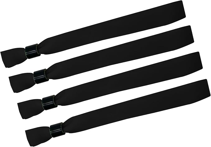 100 Pack Wrist Bands|Black Wristbands for Events|Wristbands for Concerts Festival Admission Party|13.78” x 0.59”