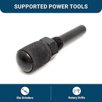 Benchmark Abrasives 1/2" x 1/2" Rubber Expanding Drum Sander with 1/4" Mandrel, Spiral Bands Rotary Sander Attachment for Drill & Die Grinder, Metal Polishing Sanding - Sanders for Woodworking