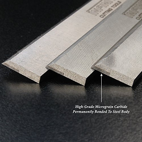 Infinity Cutting Tools Premium Cardbide Tipped Planer/Jointer Knife,8" L x 3/4" W x 1/8" T - 4Pc