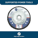 Benchmark Abrasives 4.5" x 5/8"-11 Premium High Density Jumbo Zirconia Type 29 Flap Discs 4 1/2 for Angle Grinder, Sanding Discs, Finishing - Grinding Wheels 4 1/2 Inch (10 Pack) - 40 Grit