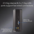 NETGEAR Nighthawk Dual-Band WiFi 7 Router (RS150) - Security Features, BE5000 Wireless Speed (up to 5.0 Gbps) - Covers up to 2,250 sq. ft., 80 Devices - 2.5 Gig Internet Port