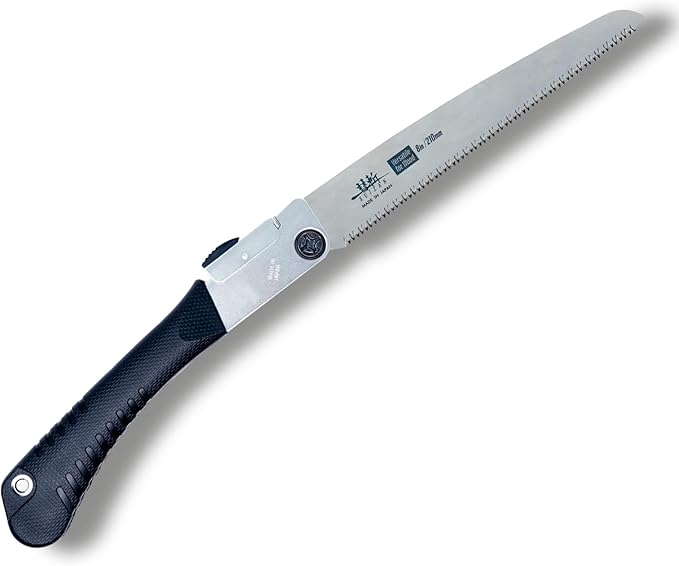 SUIZAN Japanese Folding Saw 8.3" Versatile for Wood - Compact Handsaw Pruningsaw Garden Woodworking DIY Tools