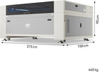 Monport Effi16S 150W Upgraded CO2 Laser Engraver, 63x40 Laser Engraving Machine with Built-in Water Chiller, Autofocus Autolift,Fume Extractor,Air Assist, Digital Control Panel Industrial Laser Cutter