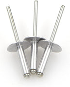 60pcs Large Flange Blind Rivets, Aluminum,Flange Diameter 5/8" (16 mm),Pop Rivets Assortment Kit Blind Rivet,3/16" x 3/4" Inch,Grip Range(13-16mm)