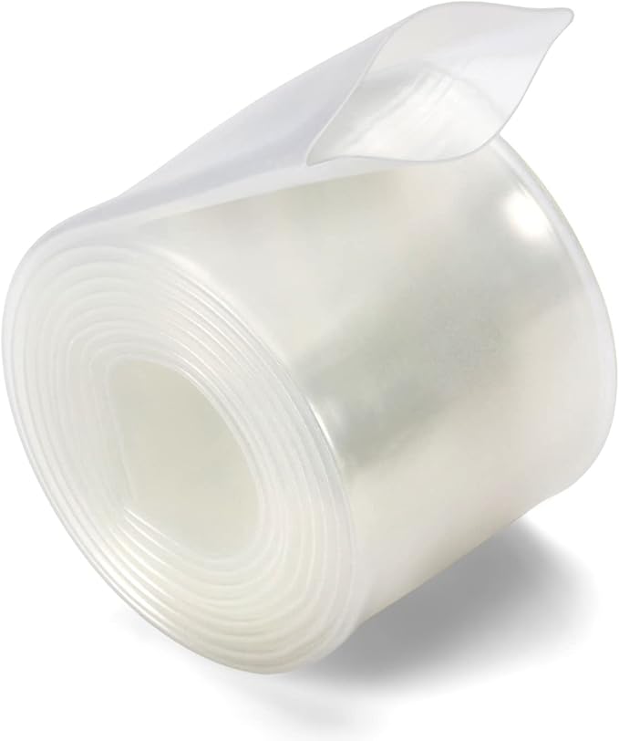 Chanzon 2:1 Ratio 45/64" (18mm) Heat Shrink Tubing 3.3Ft Roll (1M Total Length) Clear/Transparent Polyolefin Sleeving Wrap Shrinking 2 to 1 1pcs