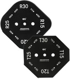 8 in 1 Aluminum Alloy Corner Radius Routing Templates Aluminium Alloy Router Templates for for Trimmer R10 R15 R20 R30, T15 T20 T25 T30 Half Round Corner Radius Quick-jig
