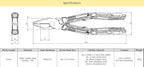 VAMPLIERS 9" Side Cutting Linemans Pliers with Crimper. Made in Japan. Heavy Duty High Leverage Design Screw Extractor Jaws