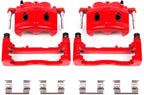 Power Stop S4918A Front Pair of High-Temp Red Powder Coated Calipers For Cadillac Escalade XTS Chevy Silverado 1500 Suburban 1500 Tahoe Savana 1500 Sierra 1500 Yukon [Application Specific]