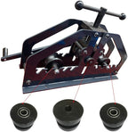 Manual Metal Tube Bender Machine, 1-1/4" to 2" Round Roller Stretcher Shrinker Bench Bending Set GDAE10 Heavy Duty Pipe Bender Tubing Notcher Durable Working Tools TR-60 for Flats, C Channel, Square
