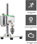 Mini Drill Press, Precision Variable Speed Benchtop Drill Press, Electric Portable Bench Drilling Machine JT0 Chuck CNC 360° Rotating for Metal Wooden DIY Jewelry Making Crafts Tool