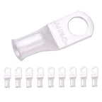 SELTERM 10pcs 4 AWG-5/16 Stud Tinned Copper Wire Lugs, Heavy Duty Battery Cable Ends,4 Guage Ring Terminals, UL Battery Lugs Marine Grade Copper Eyelets Electrical Battery Terminal Connectors