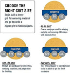 Starcke Premium 6 Inch No Hole Hook and Loop Grip Sanding Discs - Gold Aluminum Oxide (50 Pack, Assortment - 80/150/220/320/400 Grit)