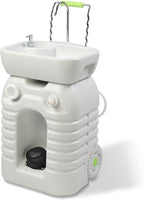 VINGLI 45L Upgraded Portable Sink| Rolling Hand Wash Basin Stand with Towel Holder & Soap Dispenser & Wheels, Perfect for Garden/Camping/Outdoor Events/Gatherings/Worksite/RV/Indoor