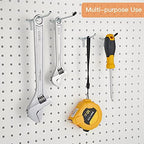 2 Inch 50-Pack,Sturdy and Durable L Shape Galvanized Metal suitbale for 1/4 and 1/8 Pegboard Hooks with Rubber Tipped,Pegboard Hooks for Garage,Office,Kitchen,Store(Silver)