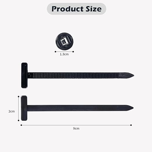 100PCS Nylon Universal Cable Tie Buckle, Heavy Duty Self Locking Nylon Zip Ties, 2025 Upgrade Multipurpose Plastic Cable Ties Tool, UV Resistant Black Zipties for Car Daily Repair