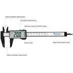 Kynup Digital Caliper with Large Screen, Caliper Measuring Tool, Micrometer Caliper Digital, Caliper Tool for Mechanics, Jewelers, Woodworkers, Inch and Millimeter Conversion (6Inch/150mm)