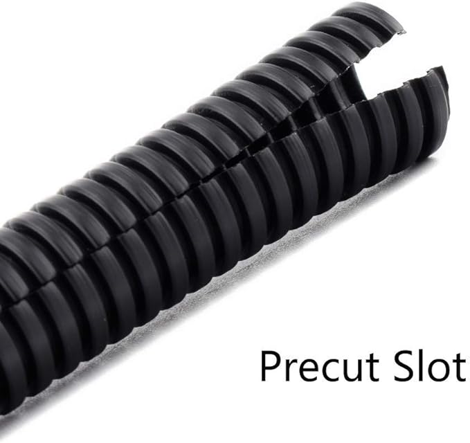 ZhiYo 100 FT 1/4” Wire Loom Split Tubing Auto Wire Conduit Flexible Cover
