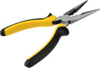 SINJEUN 10 Pack 8 Inch Needle Nose Pliers, Long Needle Nose Pliers with Wire Cutter, Insulated Handle Side Cutting for Cutting and Bending Wire