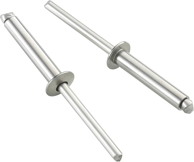 135pcs 3/16" x3/4" Aluminum Blind Rivets, 4.8 x 19mm Pop Rivets,Rivets for Metal,Silver