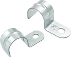 Biaungdo 30 Pcs M25 Rigid Pipe Strap, 1 Inch Zinc Plated Steel One Hole Strap Bracket Pipe Clamps Heavy Duty Conduit Clamps Tension Tube Clip Cable Clamp Hanger for Conduit, Pipe Fixing
