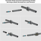 ratchet screwdriver set, magnetic screwdriver set, DIY combination soft shaft, suitable for furniture assembly, electrical maintenance, bicycle tools