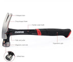 TRUE MECHANIC™ 22oz Hammer with Comfort Grip, Nailing Hammer Steel Head Steel Handle, AntiVibe, Rip Claw