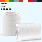 Romeda 9 Pack Electrical Tapes, Electrical Tape Water, Sun, and Oil Resistant, Electrical Tape is Suitable for Most Domestic, Commercial, and Industrial environments - White