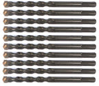 DrillForce 10pcs 7/16 inch x 6 inch SDS Plus Hammer Drill Bits, Rotary Hammer Drill Bits, Ideal for Drill Holes into Masonry, Concrete, Brick & Cinder Block.