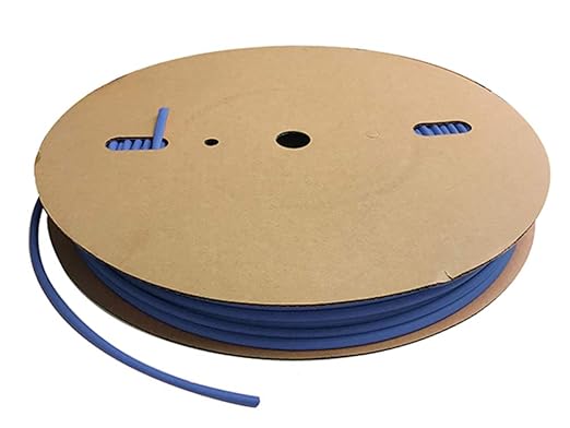 Kable Kontrol Heat Shrink Tubing - 3/32” Inch - 500' Ft Long, Blue Polyolefin - 2:1 Industrial Shrink Tube & Cable Sleeve for Electrical Wire Insulation