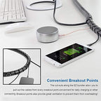 10FT Cable Management Sleeve EZ Cord Bundler 1" Diameter w/Zip Clip Zipper Wire Wrap Cord Organizer Cable Tube Hider Flexible & Expandable Home & Office Wire Concealer for PC TV Computer Cinema