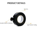 ROSEUP 6-Pack Black Electrical Tape, 3/4 in x 66ft, Professional Flame Retardant Waterproof PVC Electrical Insulation Tape