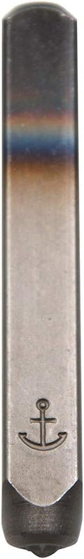 WKSTOOL Anchor Symbol Logo Duty Steel Stamp 1/4 6mm Hand Stamping Character Mark Code Alphabet Punch Kit for Bracelet Ring Jewelry Sheet Metal Plate Making Mold Die