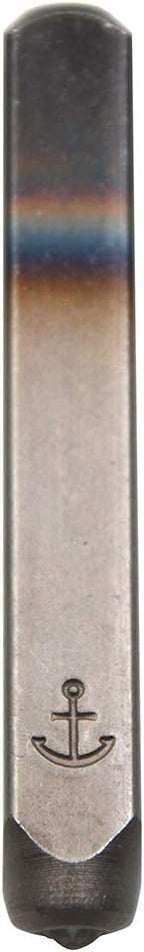 WKSTOOL Anchor Symbol Logo Duty Steel Stamp 1/4 6mm Hand Stamping Character Mark Code Alphabet Punch Kit for Bracelet Ring Jewelry Sheet Metal Plate Making Mold Die