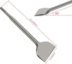 SDS Plus Chisel, 3-inch Wide Cranked Angled Bent Tile Removal Chisel for Concrete, Home Improvement, Floor and Wall Grooving, Compatible with SDS-Plus Tools (3”X10”)