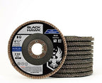 BHA Grinding and Sanding Flap Discs T27, 4-1/2" x 7/8", 80 Grit - 10 Pack